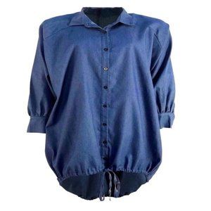 Plus Size Denim Dress fits right above the knee